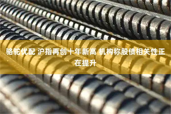 骆驼优配 沪指再创十年新高 机构称股债相关性正在提升